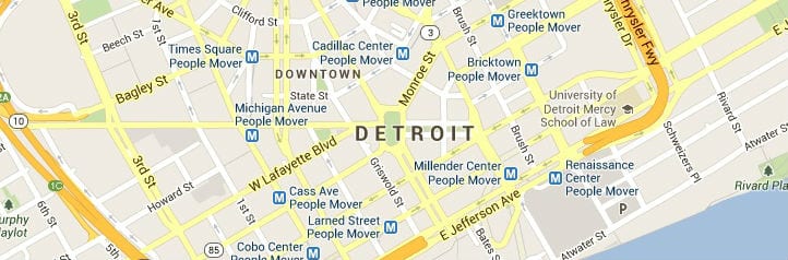 Detroit-Michigan-Map