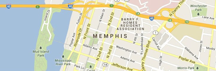 Memphis-Tennessee-Map