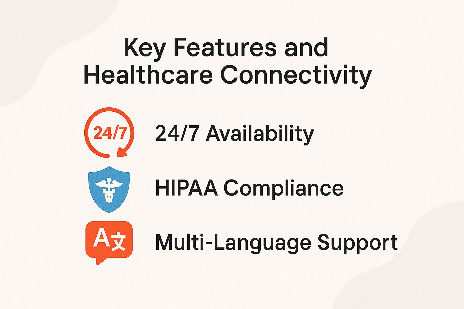 Key Features and Healthcare Connectivity Key Features and Healthcare Connectivity